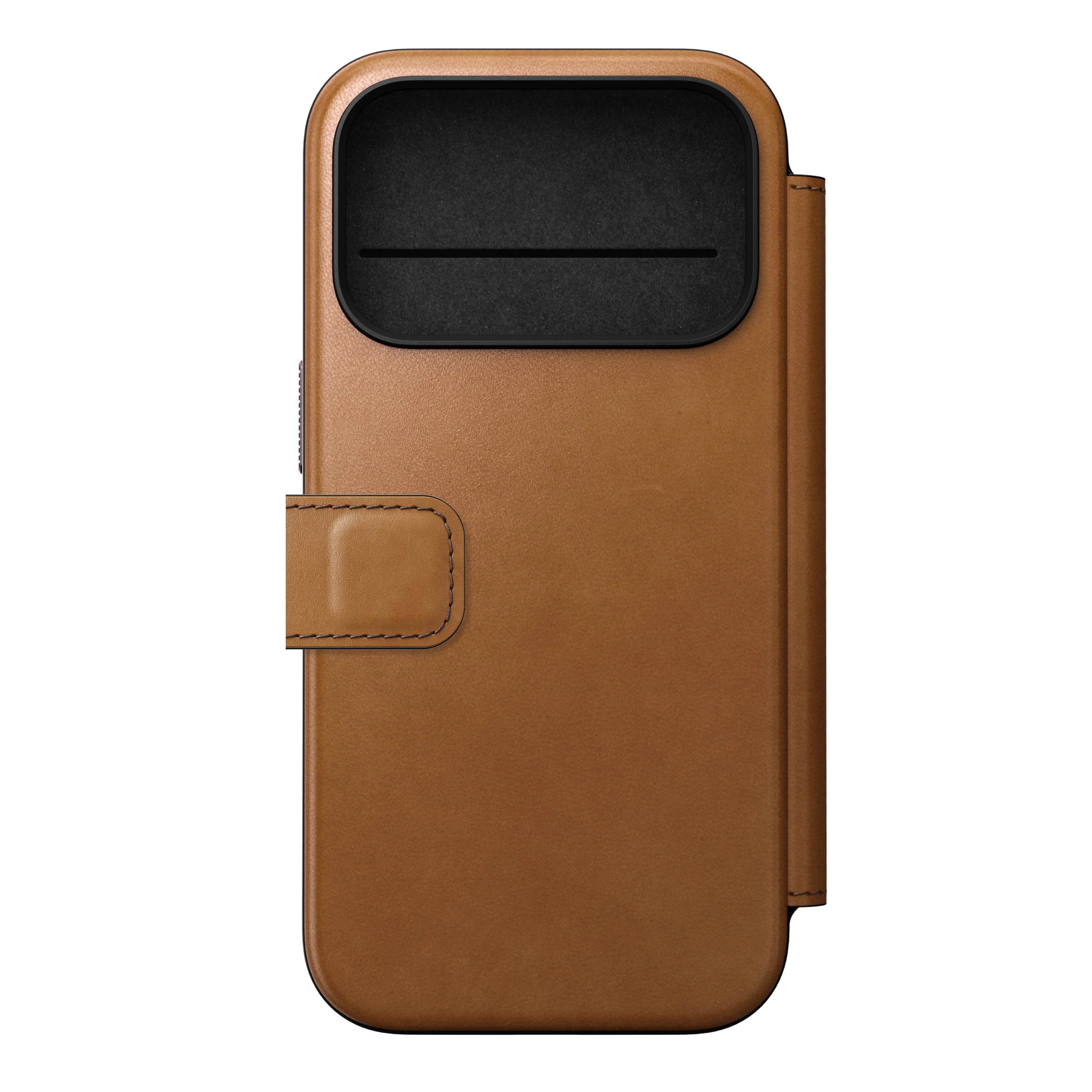 Nomad Lommebokdeksel i skinn med MagSafe til iPhone 17 Pro - Tan - Image 3