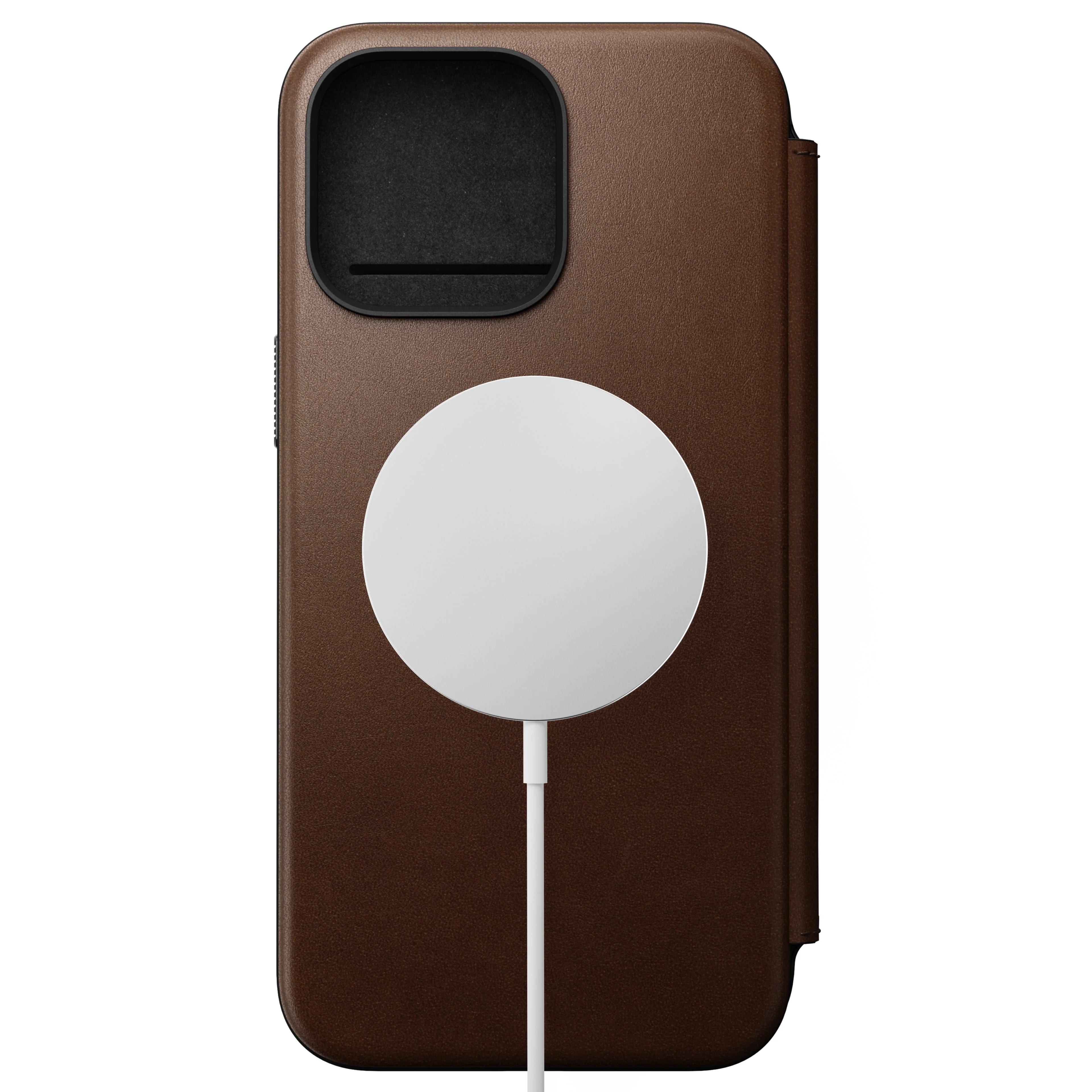 Nomad Lommebokdeksel i skinn med MagSafe til iPhone 15 Pro Max - Brun - Image 2
