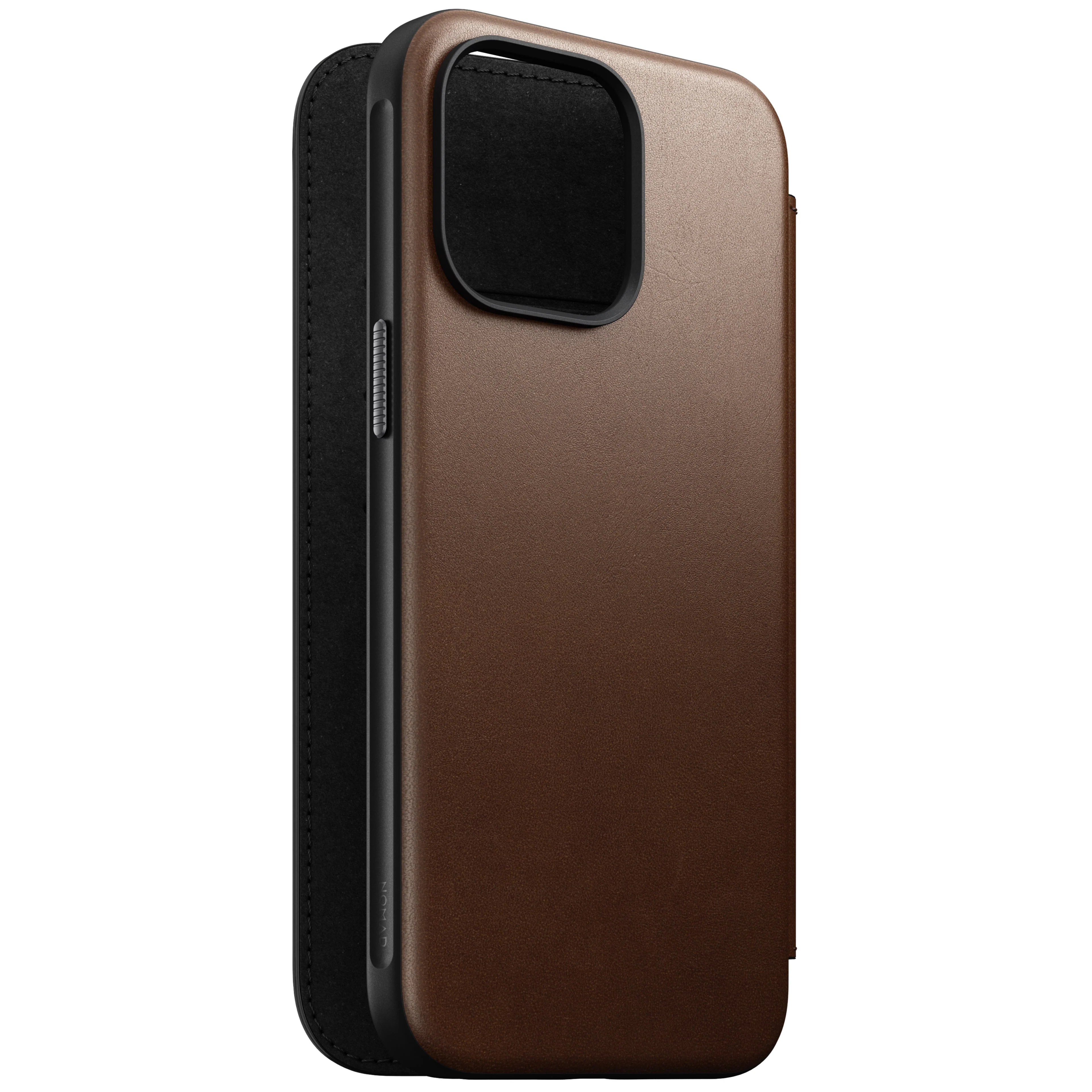 Nomad Lommebokdeksel i skinn med MagSafe til iPhone 15 Pro Max - Brun - Image 5