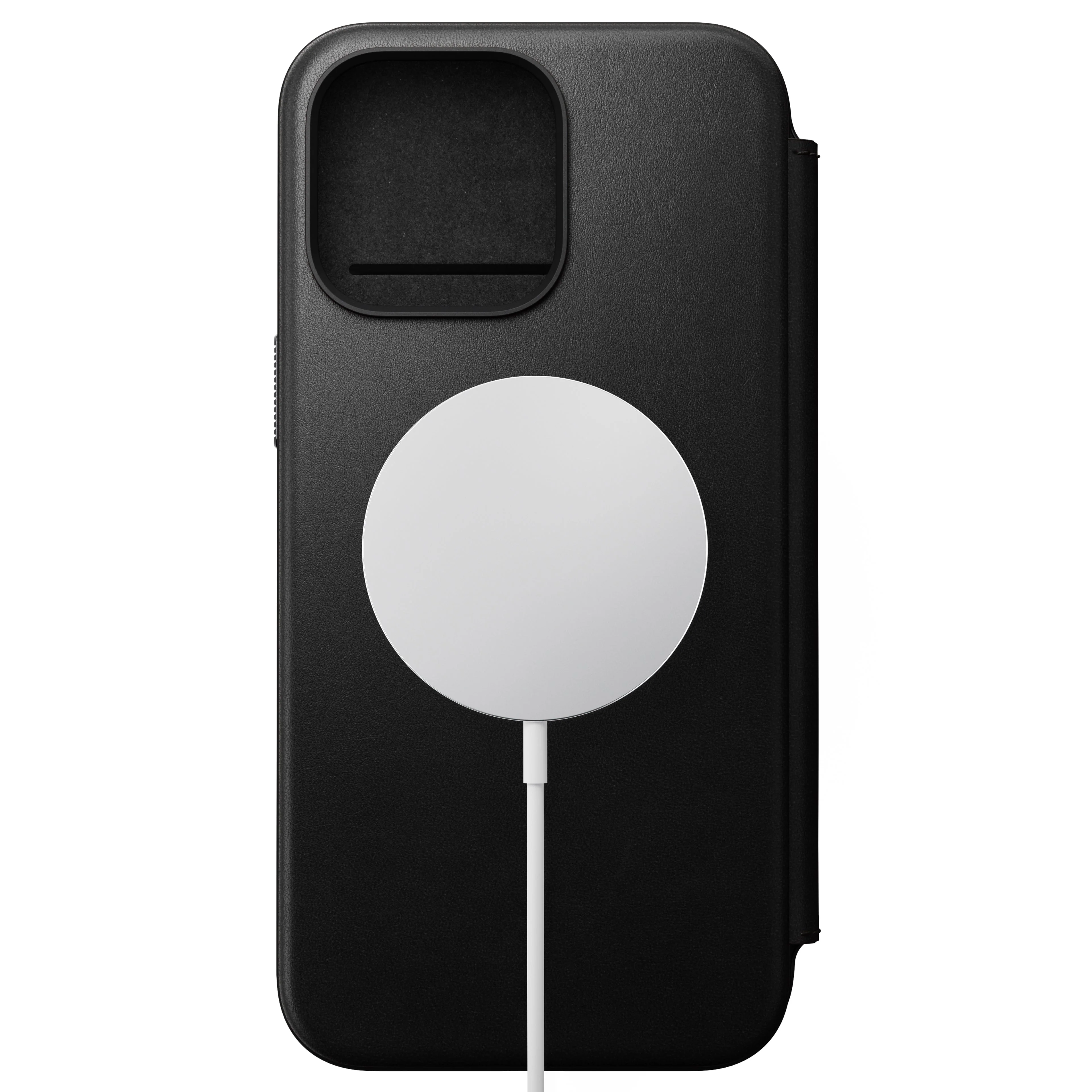 Nomad Lommebokdeksel i skinn med MagSafe til iPhone 15 Pro Max - Svart - Image 2