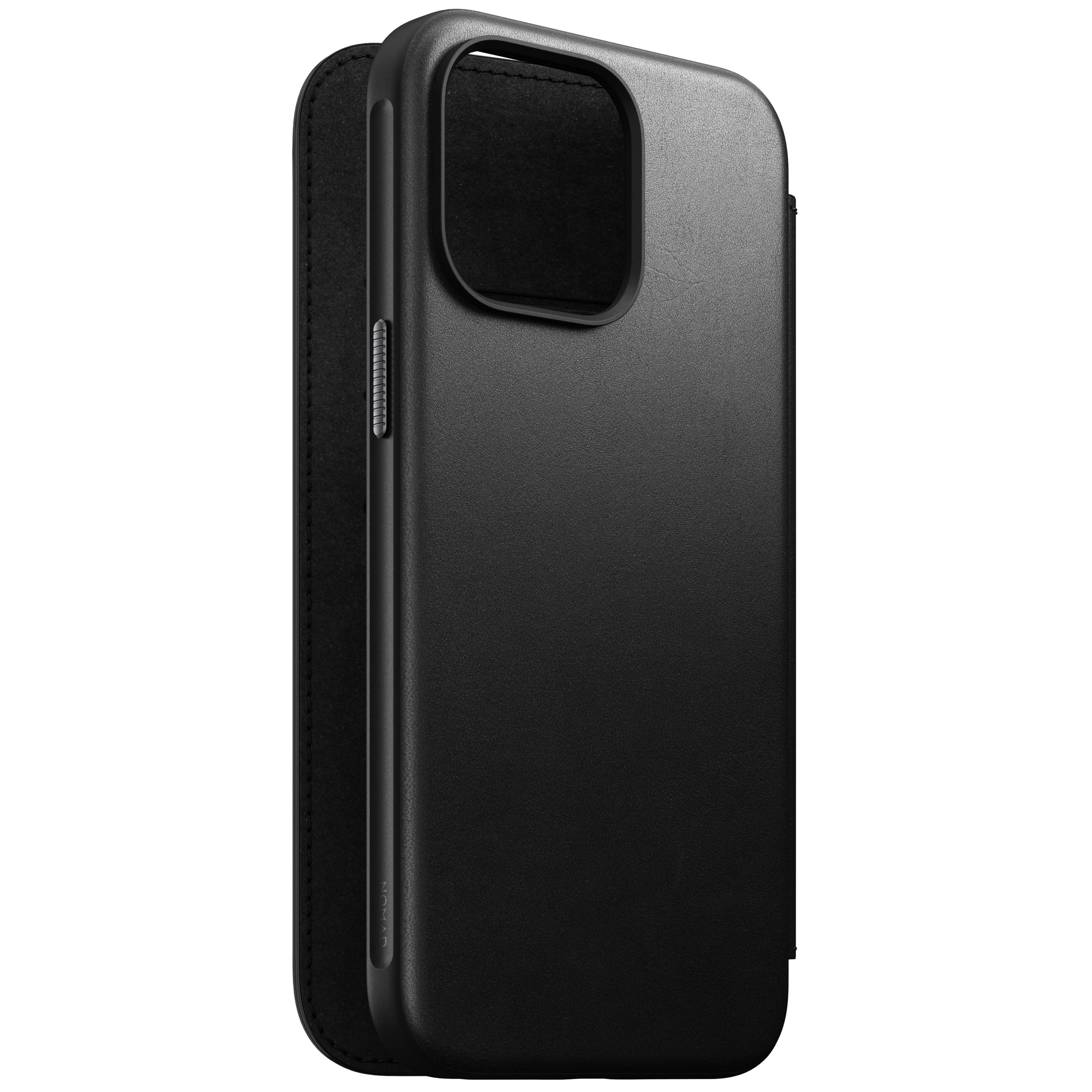 Nomad Lommebokdeksel i skinn med MagSafe til iPhone 15 Pro Max - Svart - Image 5