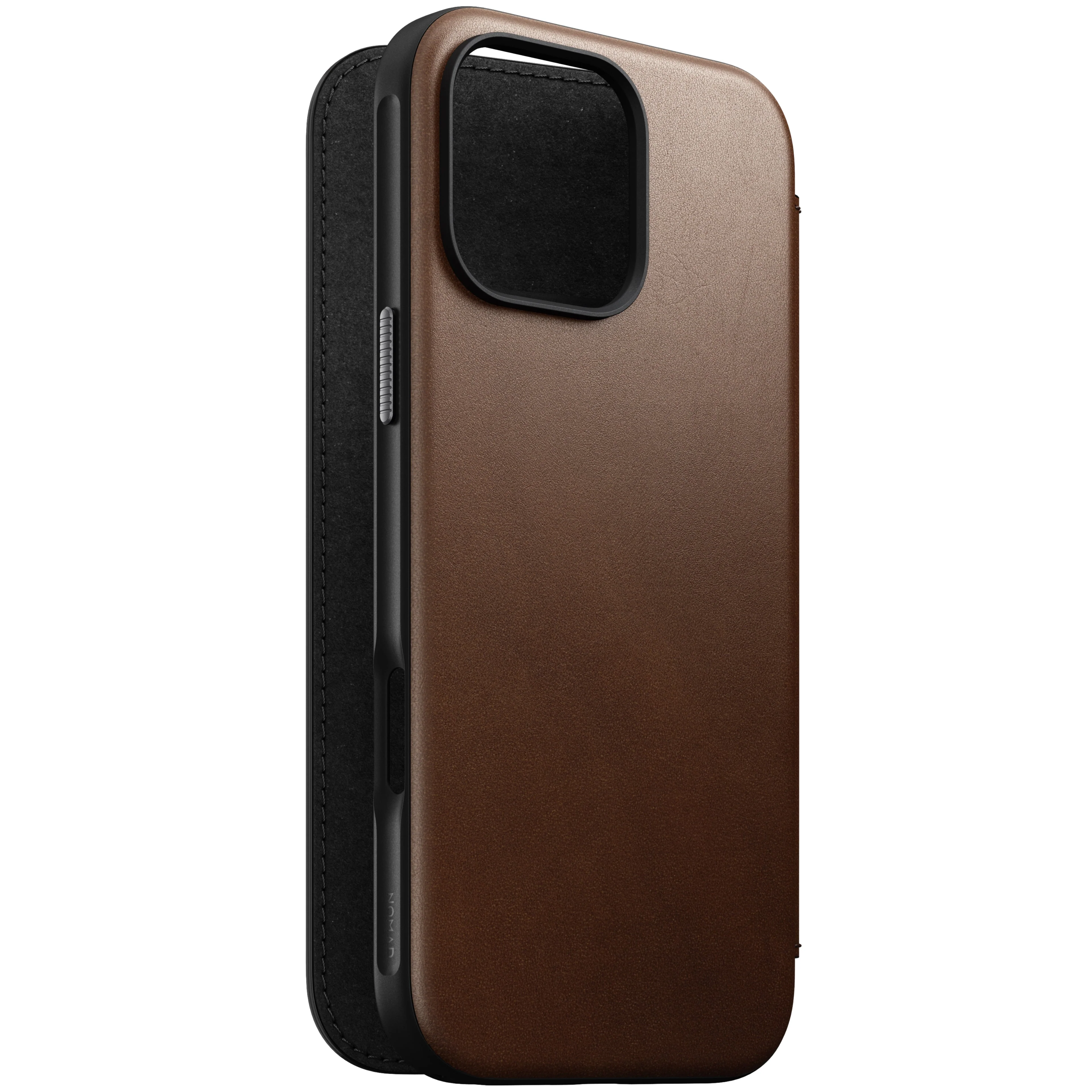 Nomad Lommebokdeksel i skinn med MagSafe til iPhone 16 Pro Max - Brun - Image 4