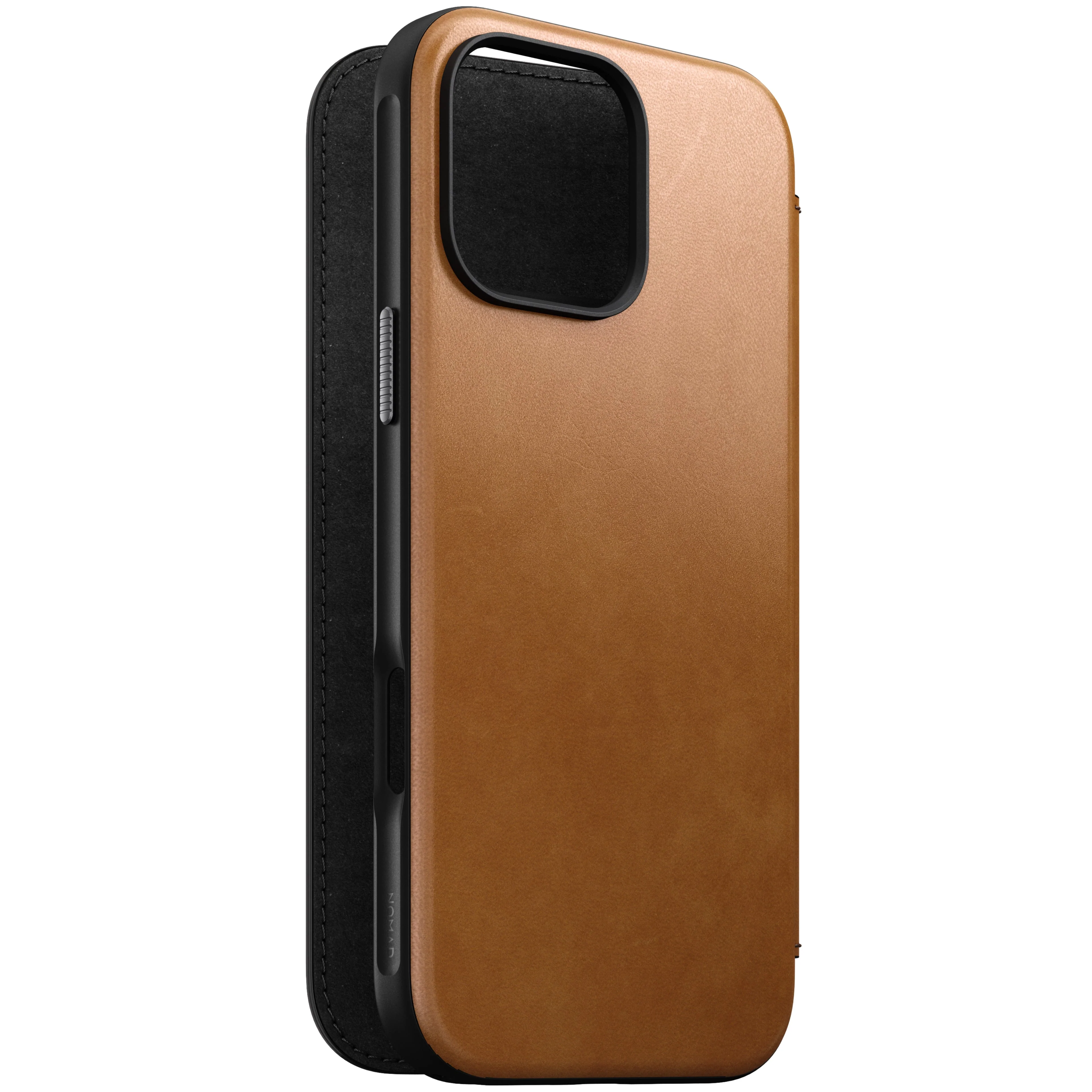 Nomad Lommebokdeksel i skinn med MagSafe til iPhone 16 Pro Max - Tan - Image 4