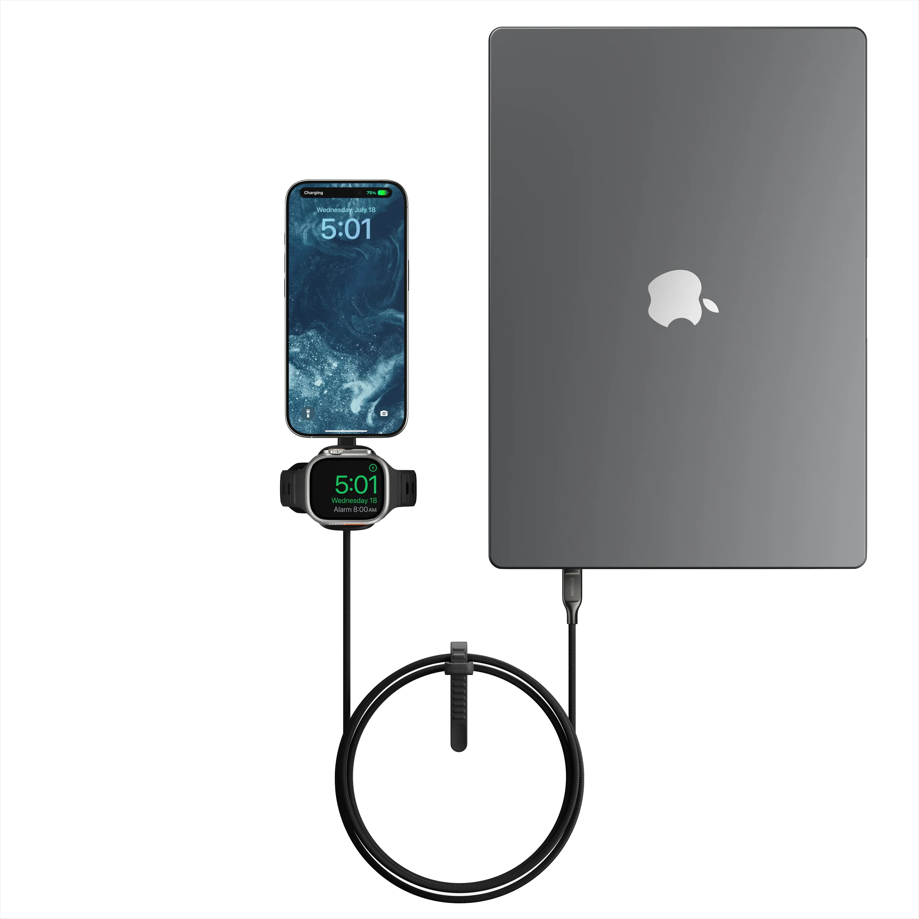 Nomad Universal USB-C Watch Ladekabel (1,5m) - Svart - Image 3