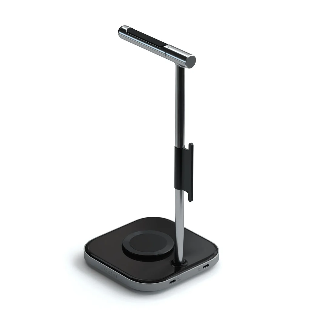 Satechi Hodetelefonstativ med Trådløs Ladeplate - Image 4