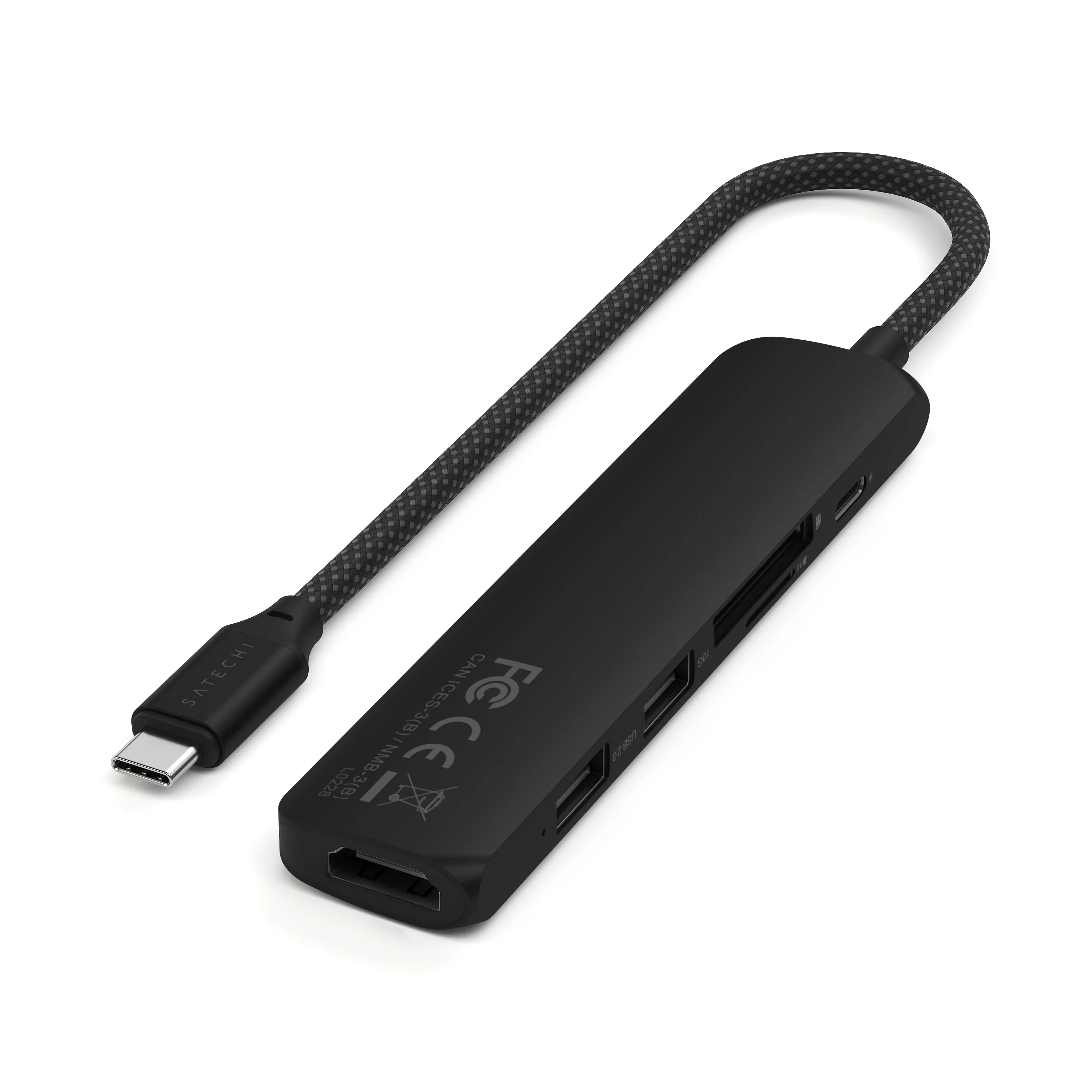Satechi Slim 6 Multiport Adapter - Svart - Image 3