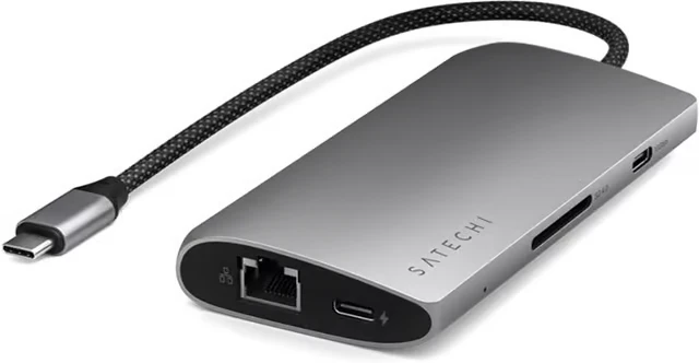 Satechi USB-C 8K Multiport Adapter med Ethernet V3 - Stellargrå - Image 3