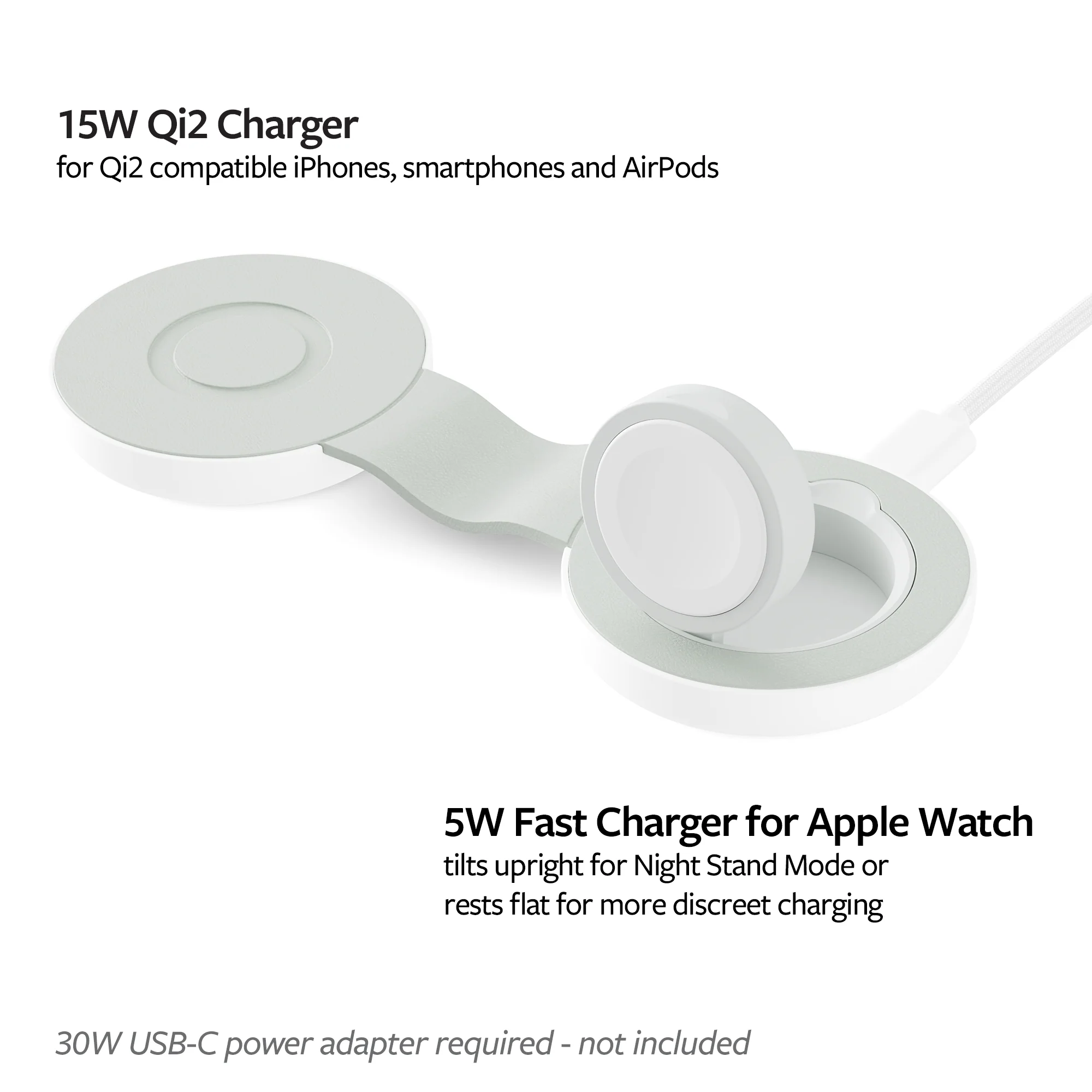 Twelve South ButterFly SE 2-i-1 MagSafe Reiselader - Hvit - Image 3